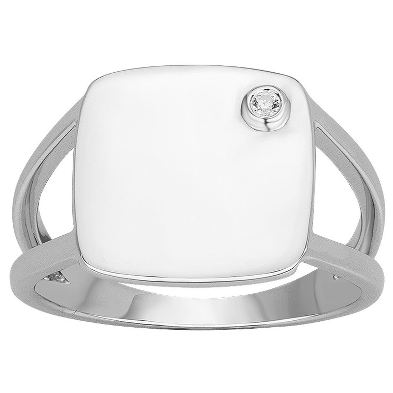 Bague argent 925 millièmes rhodié Femme La Garçonne Diamant