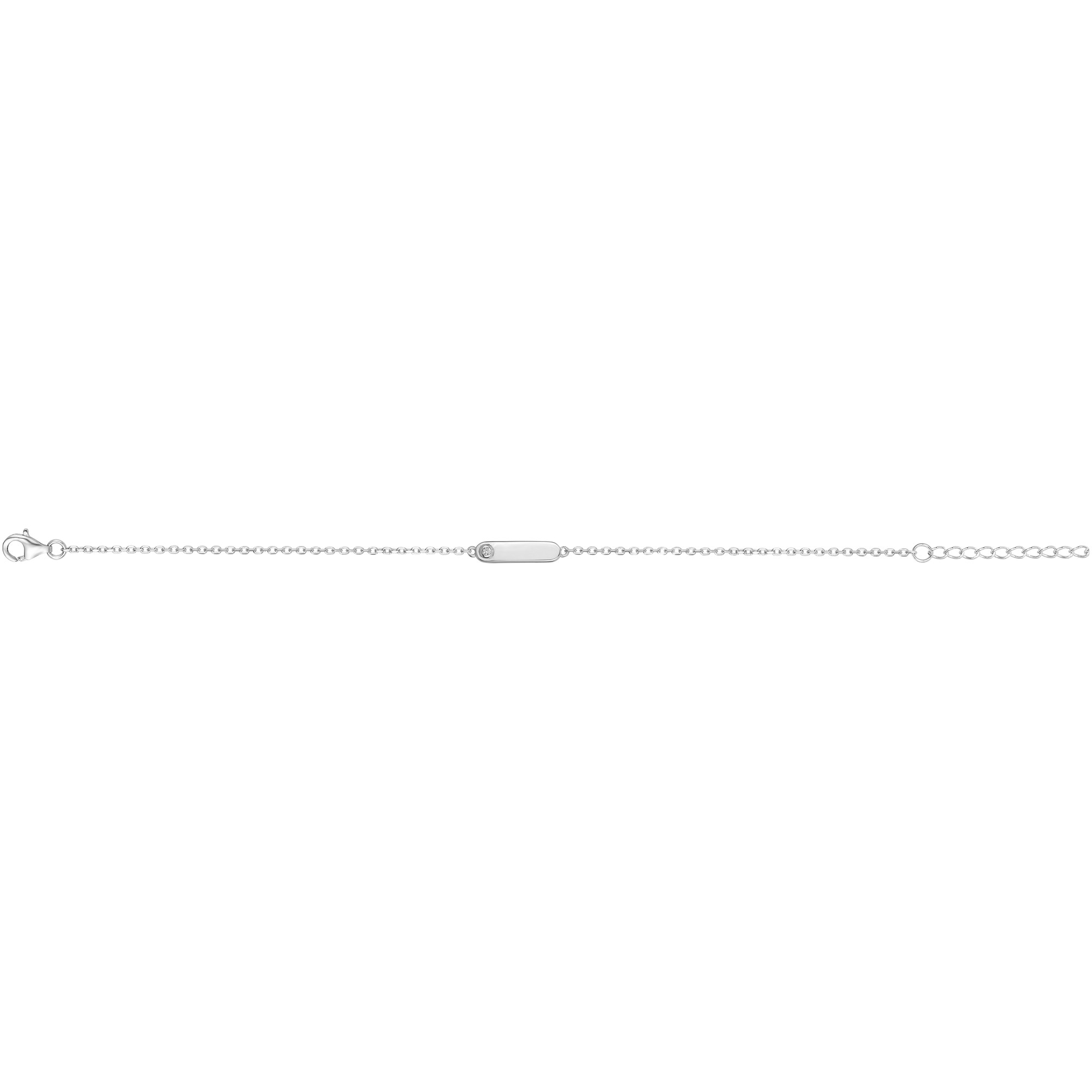 Bracelet argent 925 millièmes rhodié Femme La Garçonne Diamant