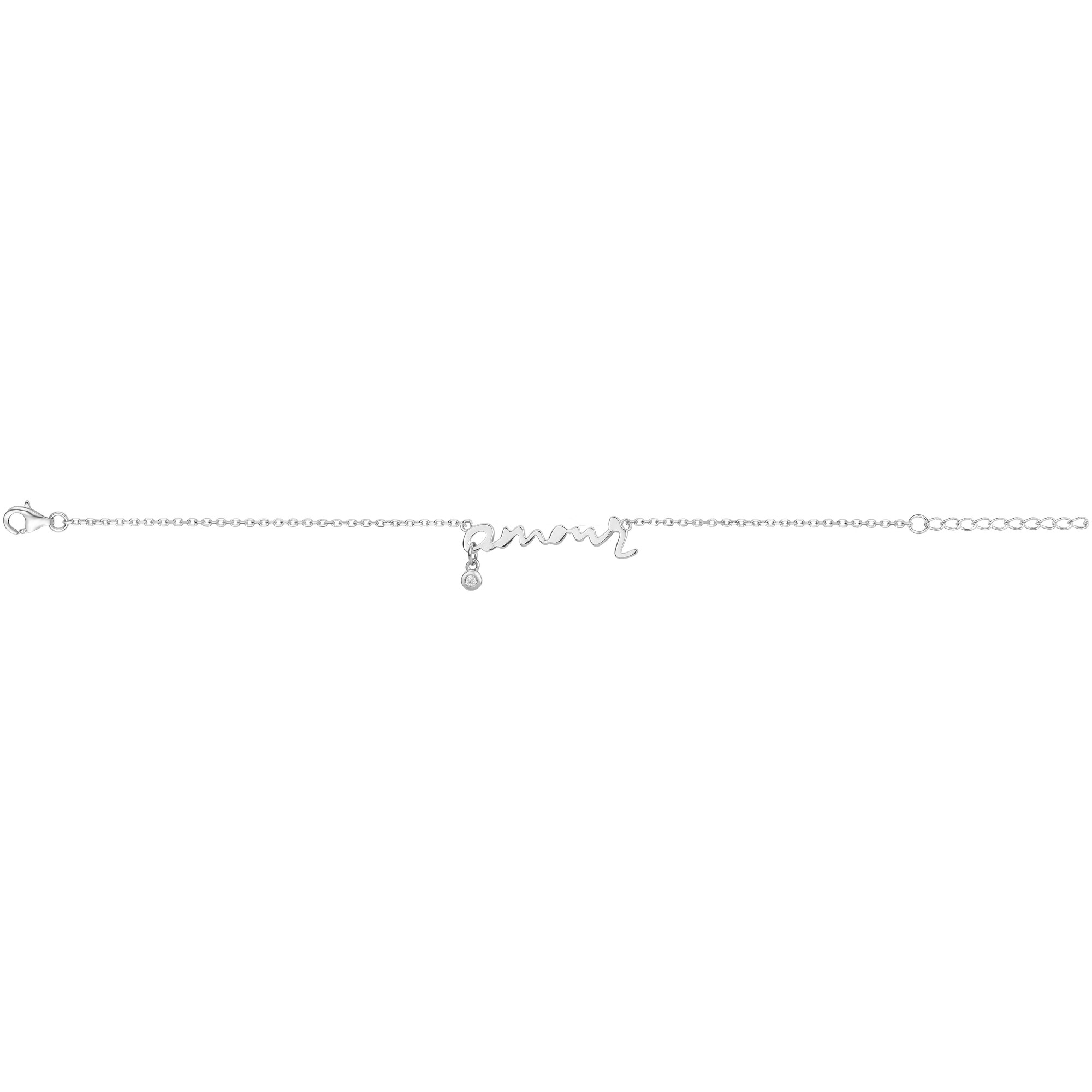Bracelet argent 925 millièmes rhodié Femme La Garçonne Diamant