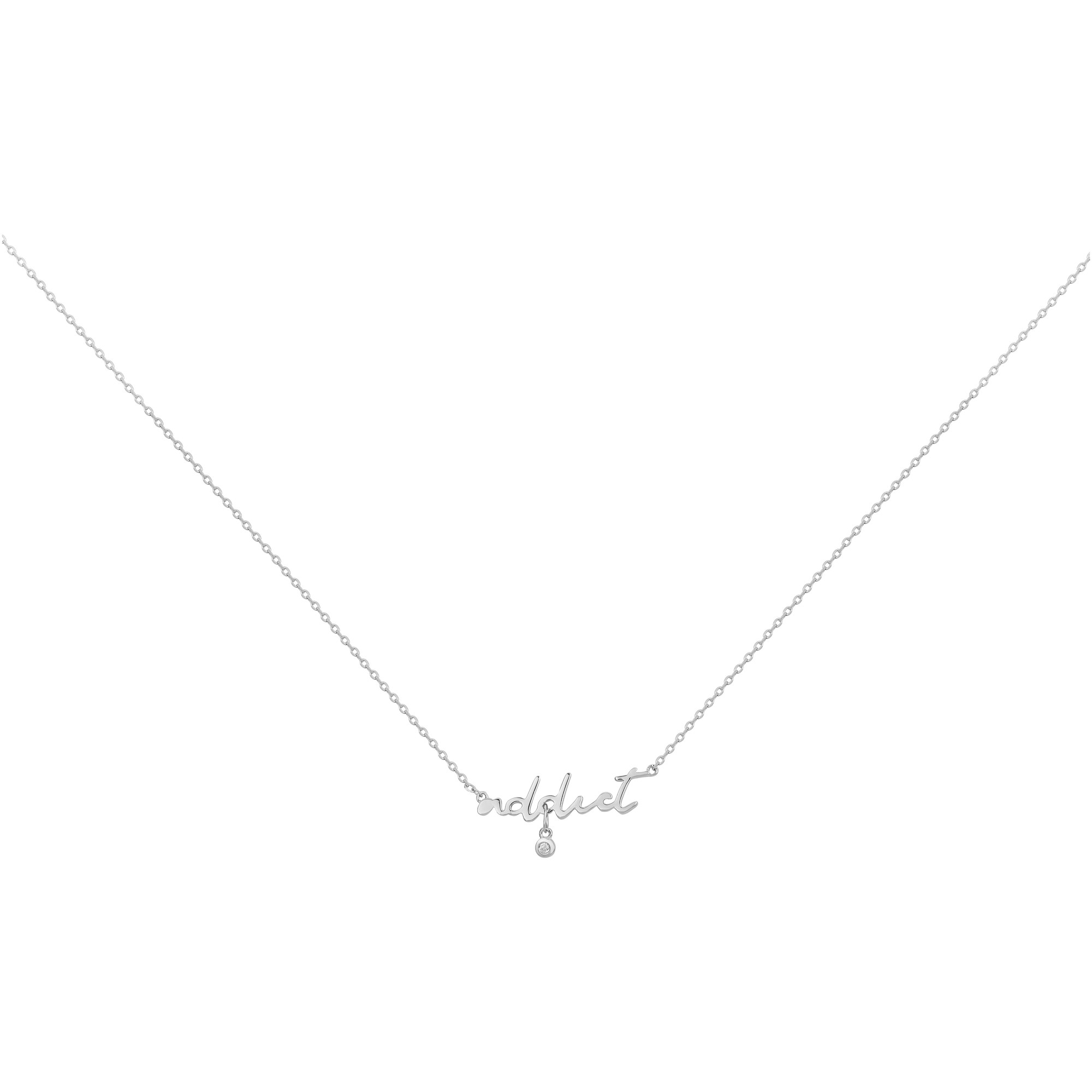 Collier argent 925 millièmes rhodié Femme La Garçonne Diamant