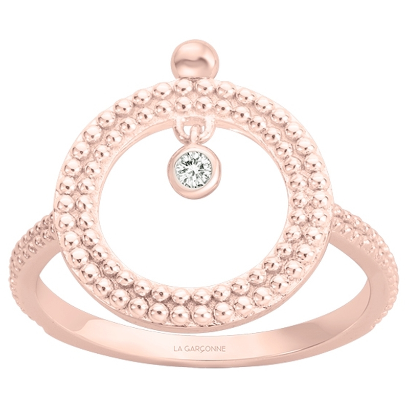 Bague plaqué or 750 millièmes Femme La Garçonne Diamant