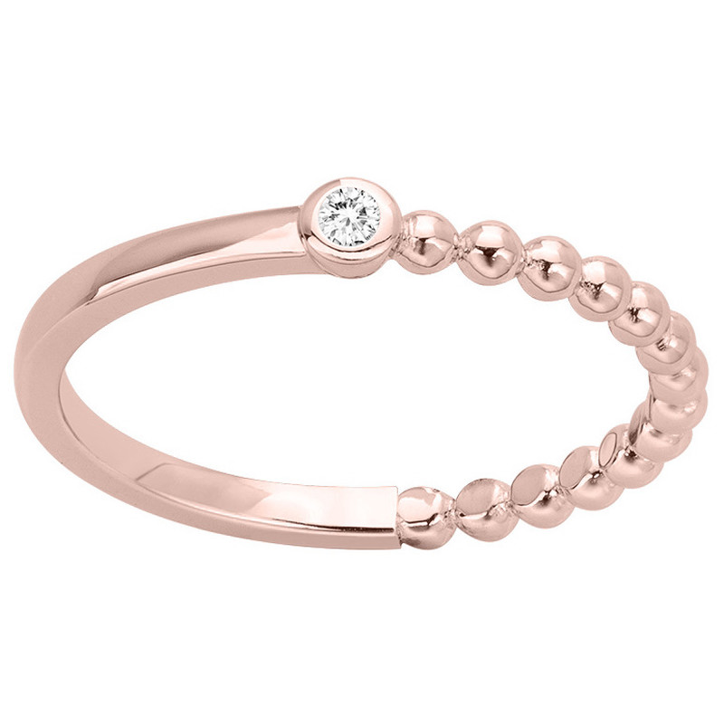 Bague Plaqué Or rose Femme La Garçonne Diamant