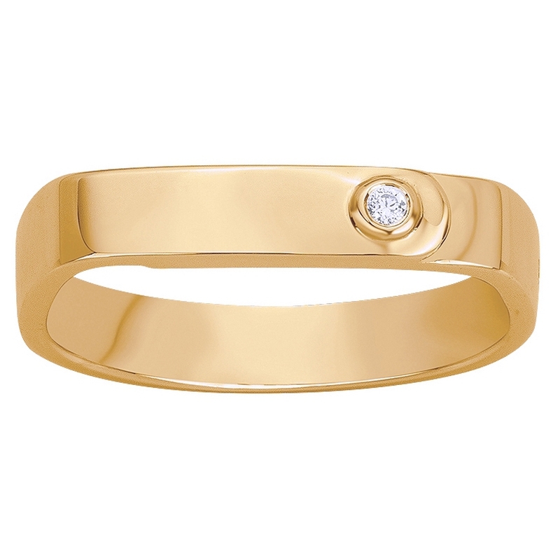 Bague plaqué or 750 millièmes jaune Femme La Garçonne Diamant