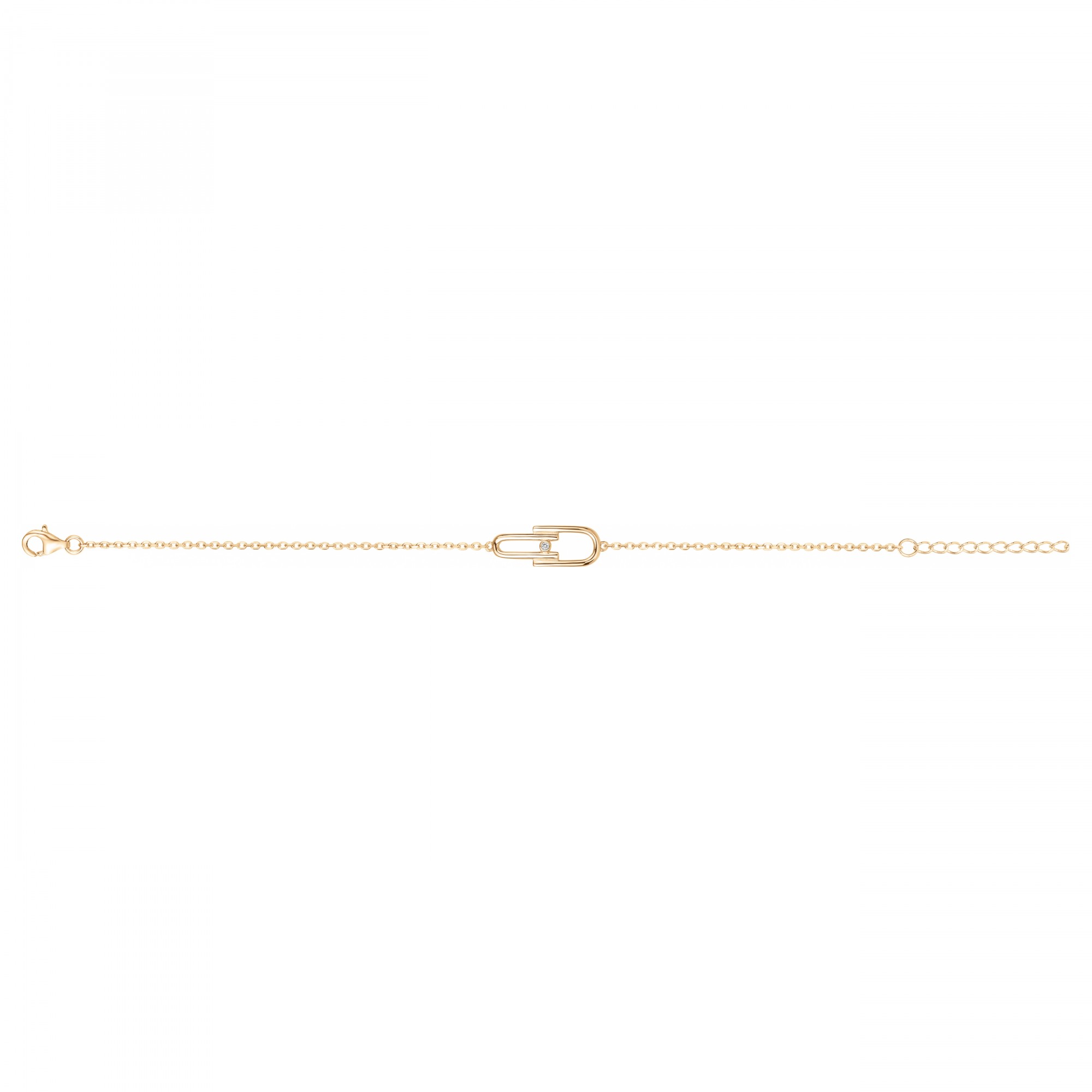 Bracelet plaqué or 750 millièmes jaune Femme La Garçonne Diamant
