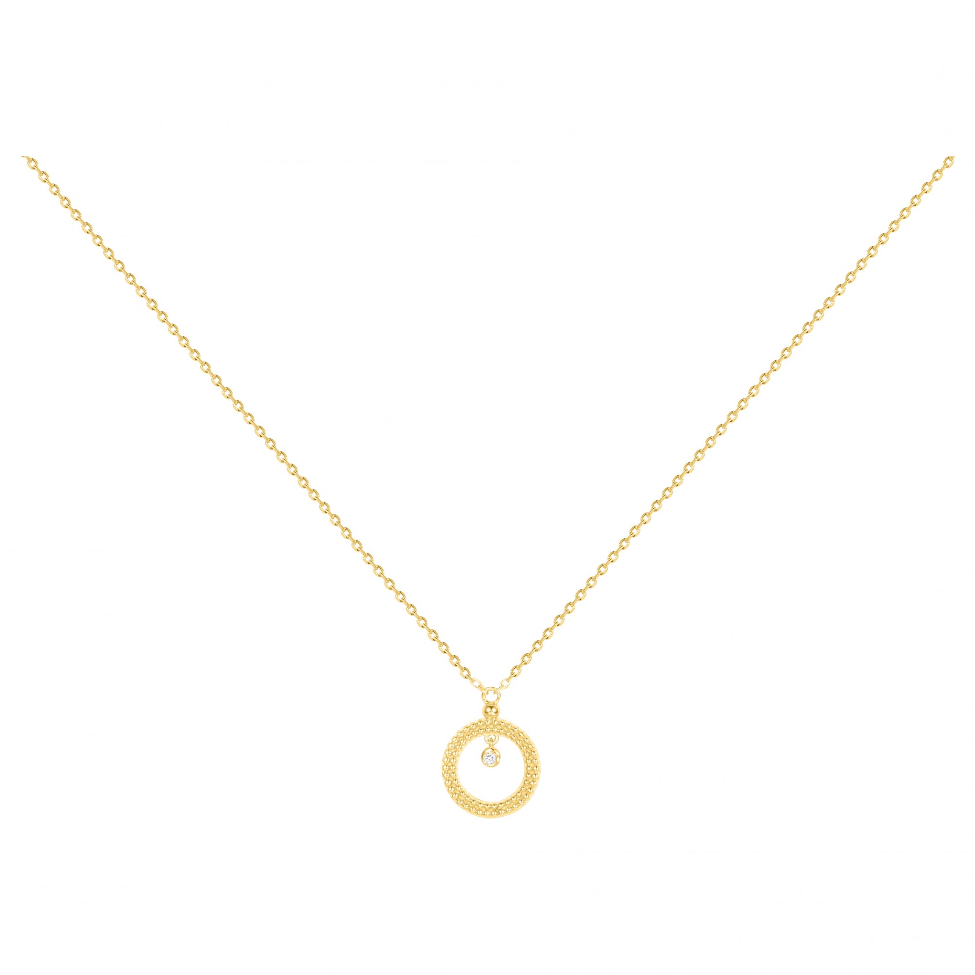 Collier plaqué or 750 millièmes Femme La Garçonne Diamant
