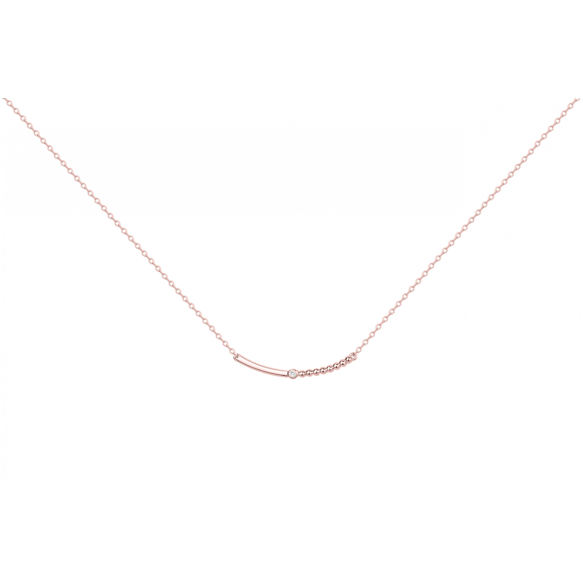 Collier Plaqué Or rose Femme La Garçonne Diamant