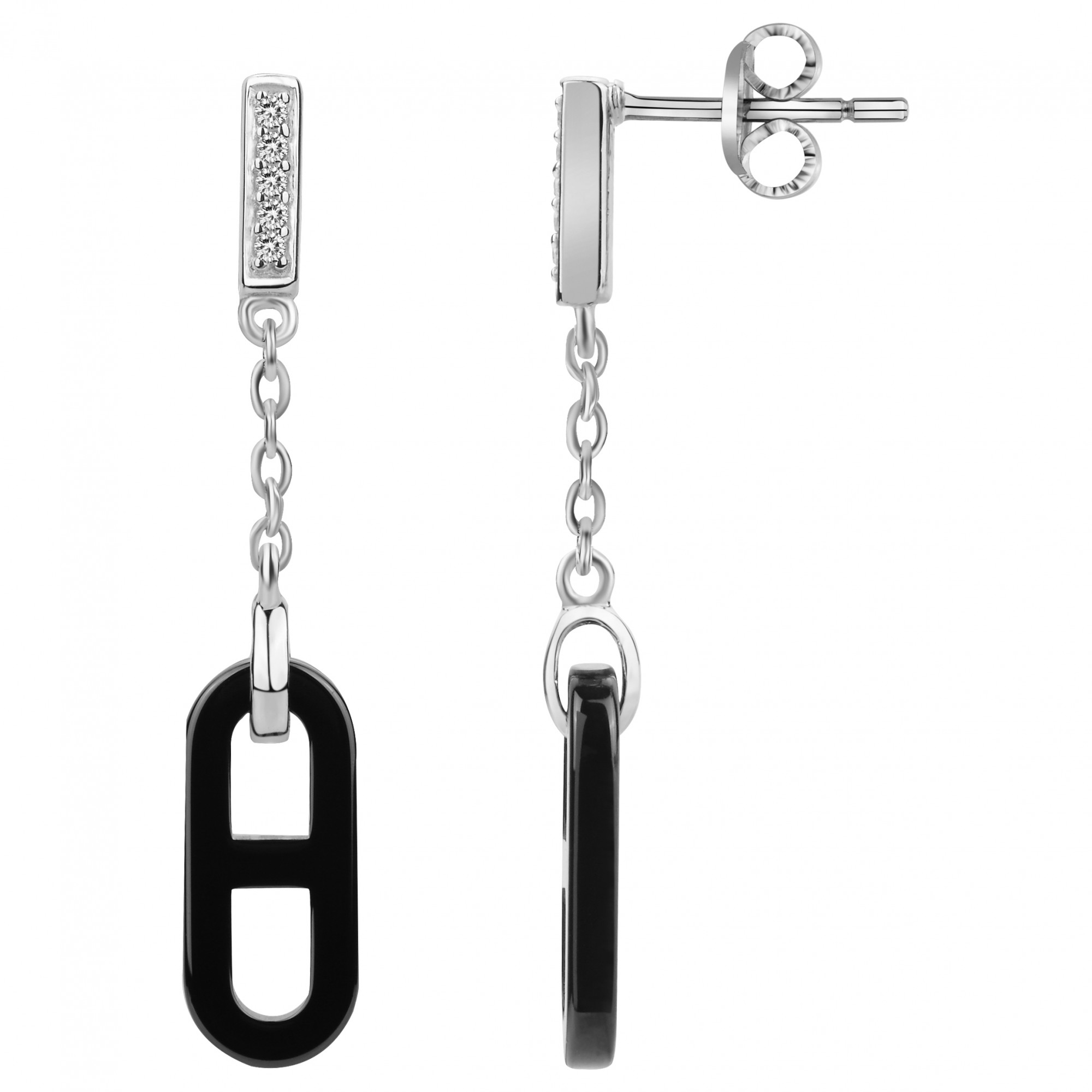 Boucles d'oreilles argent 925 millièmes rhodié Femme CERANITY