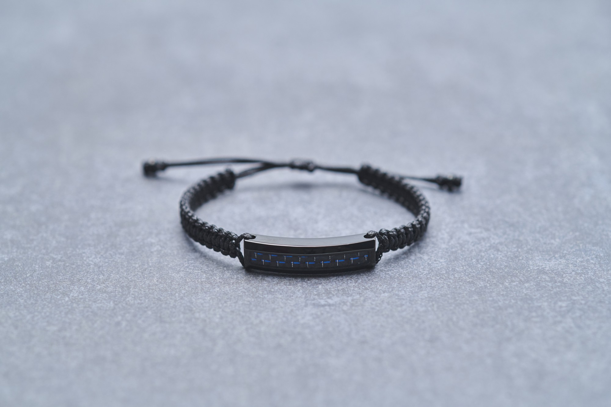 Bracelet Homme Carbon fiber Bleu