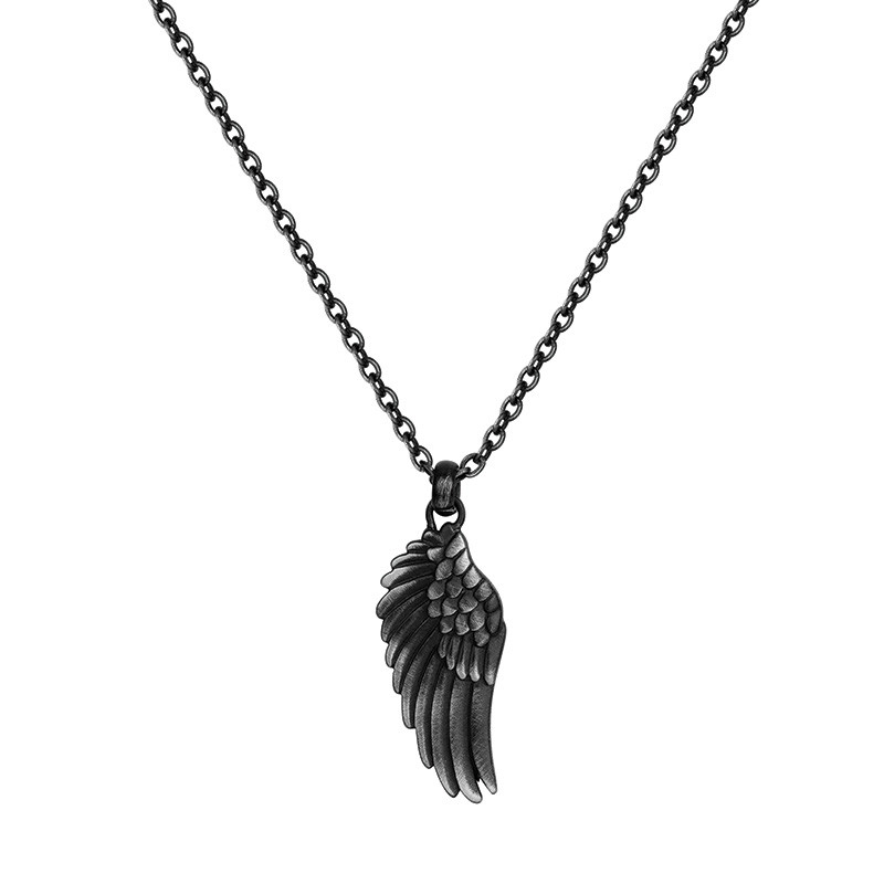 Collier Aile noire Phebus Homme en Acier