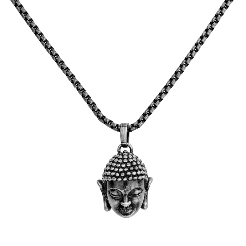 Collier Buddha Phebus Homme en Acier