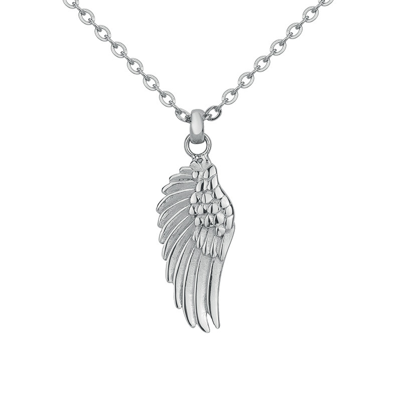 Collier Aile Argent Phebus Homme en Acier