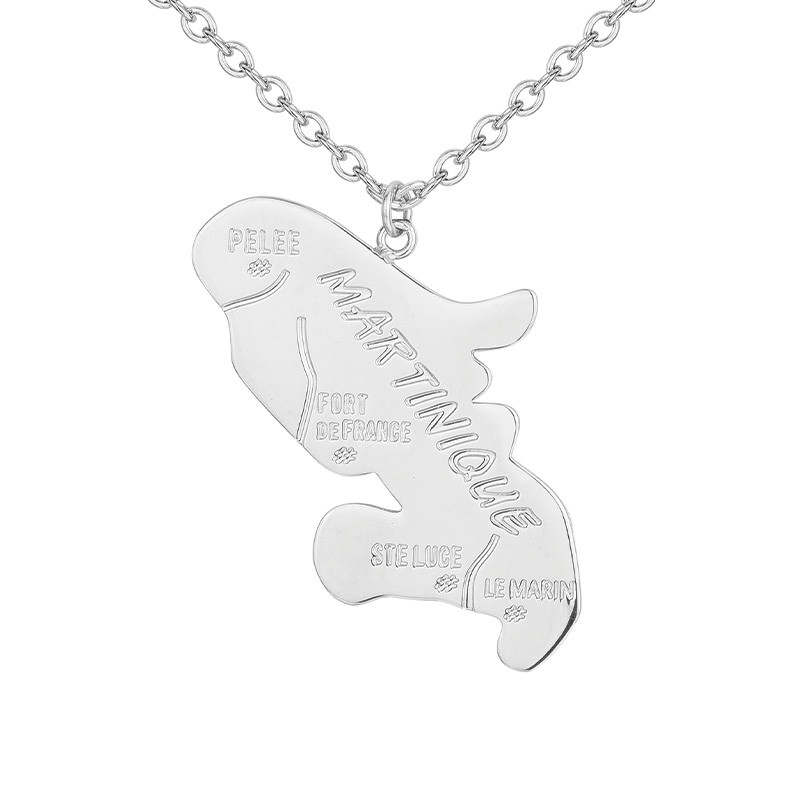 Collier Martinique Argent Phebus Homme en Acier