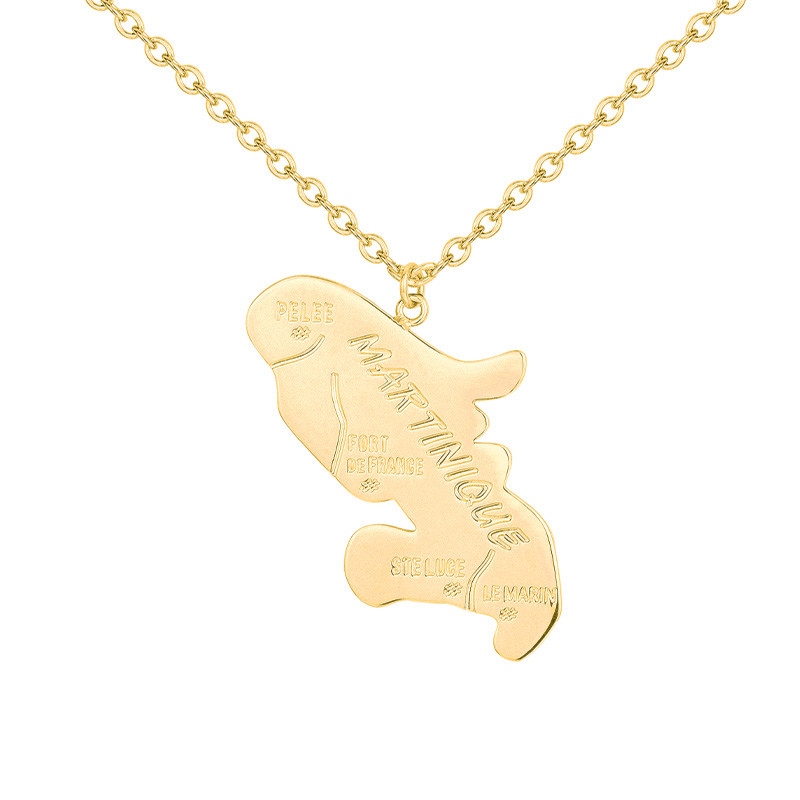Collier Martinique Doré Phebus Homme en Acier