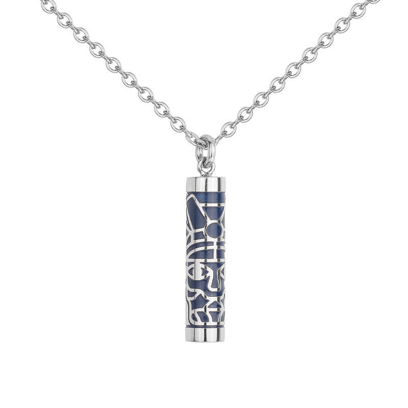 Collier Tiki Bleu Phebus Homme en Acier