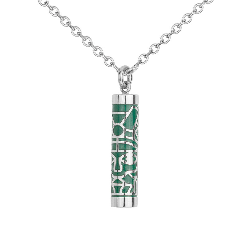 Collier Tiki Vert Phebus Homme en Acier