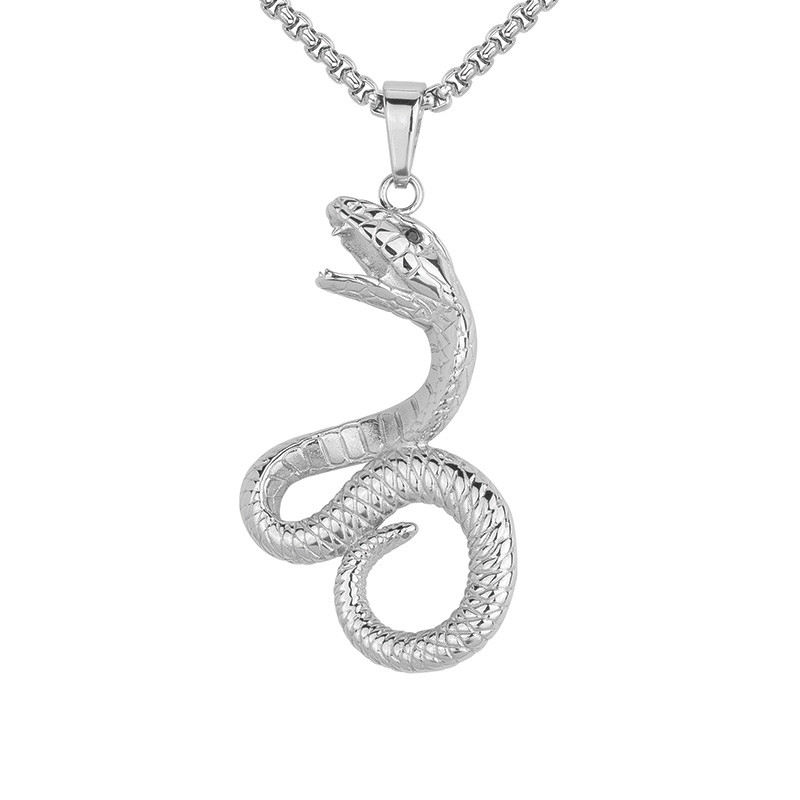 Collier Serpent Argent Phebus Homme en Acier